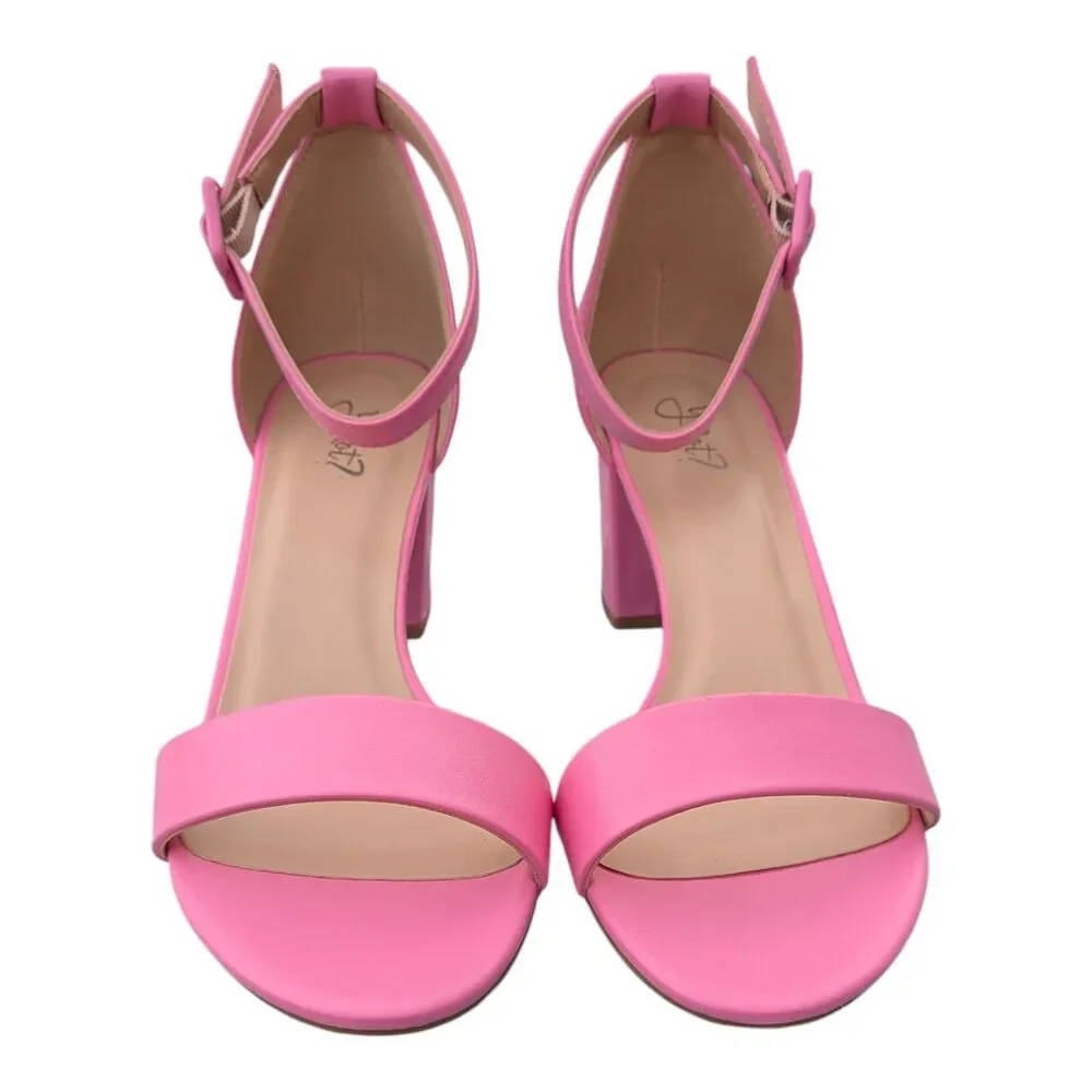 Y-Not Cake Heeled Sandals Shoes Buckle Ankle Strap High Heels Women's Size 10